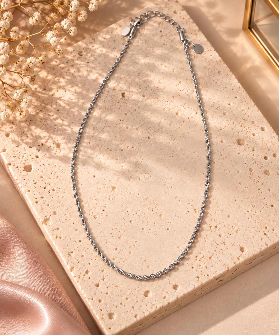 Collana essential Torchon Argento