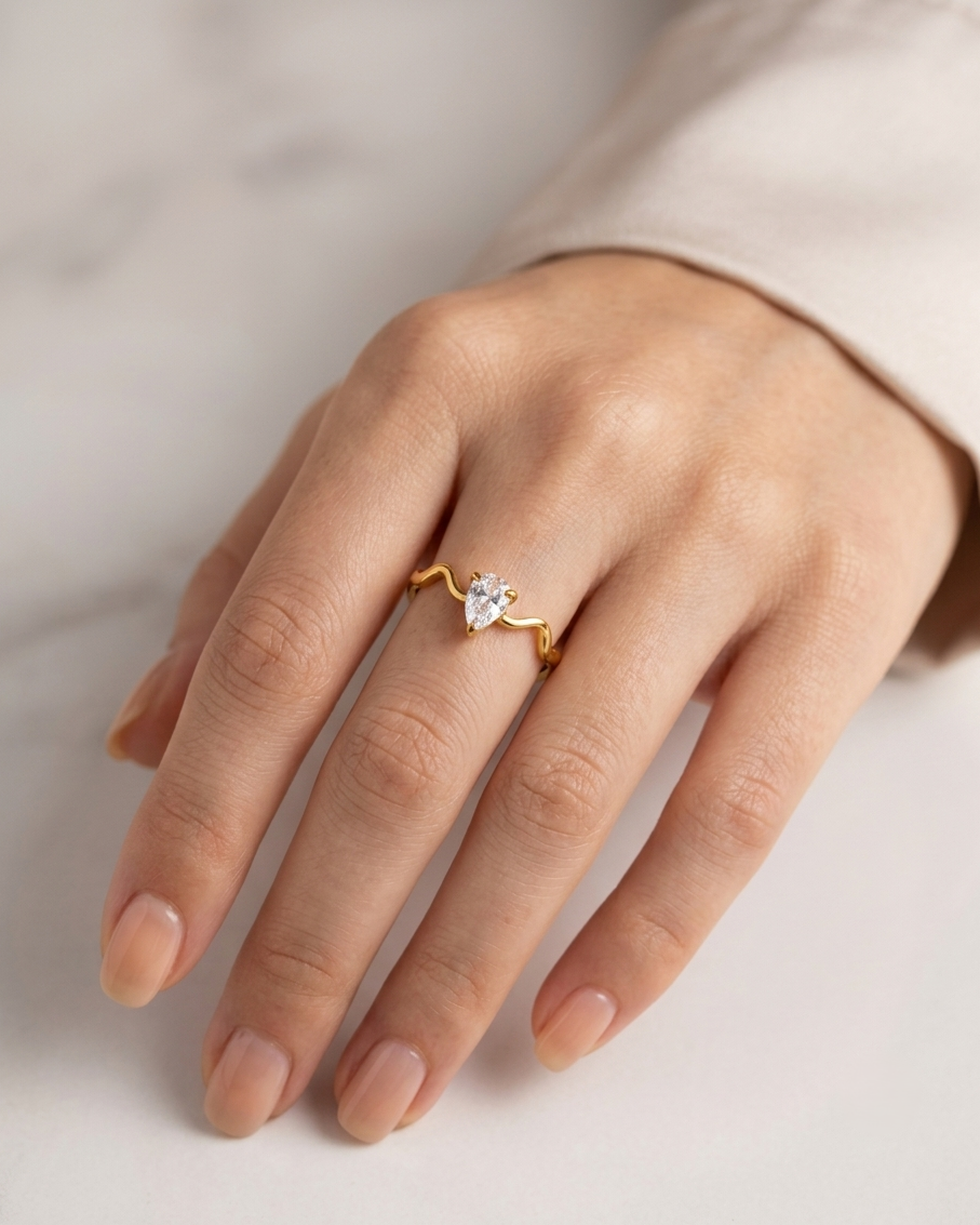 Anello Eternity pavè