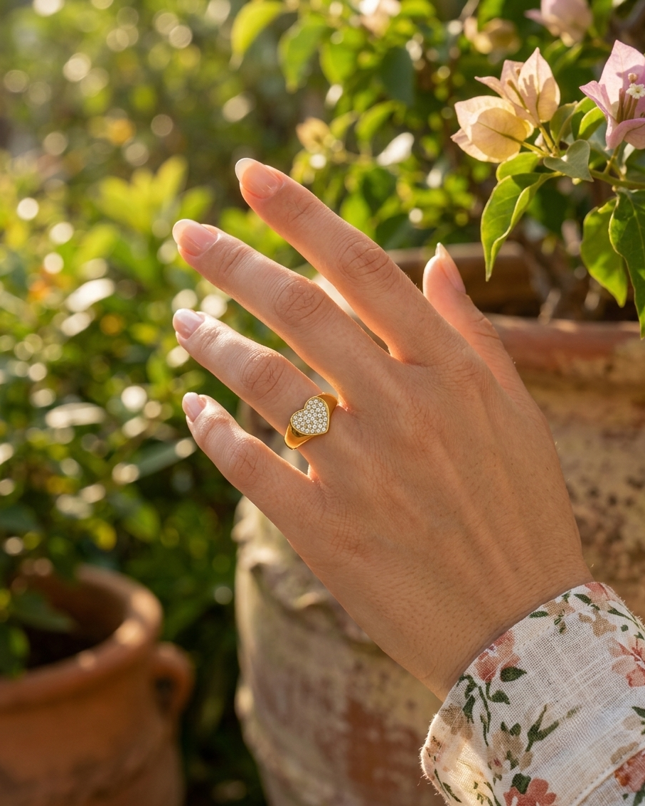 Anello cuore Luce