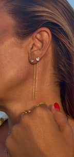 Orecchino cuore pendente